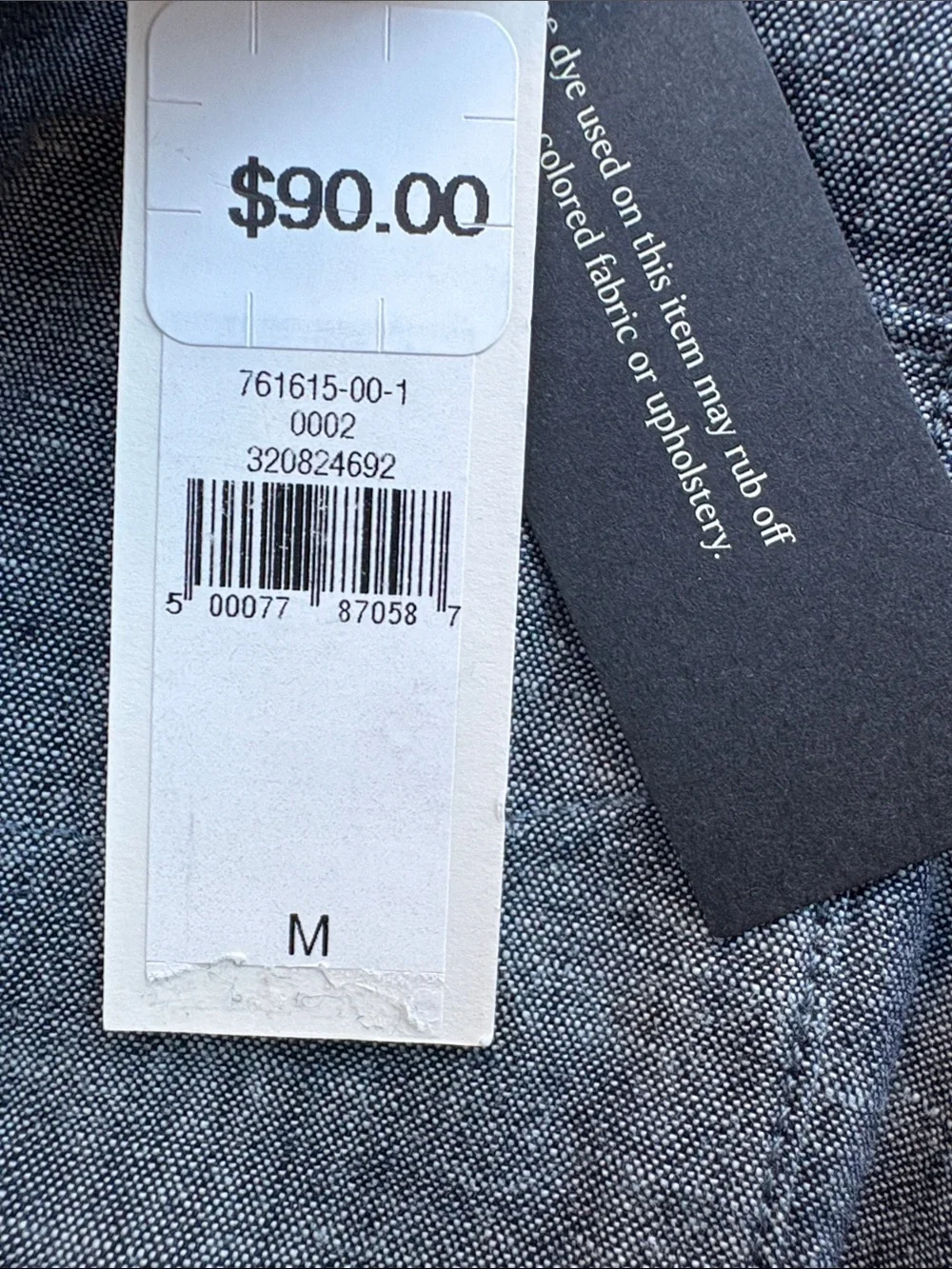 NWT Banana Republic Standard Fit Chambray Medium Blue Shirt Sz M.